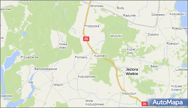 mapa Kuśnierz, Kuśnierz na mapie Targeo