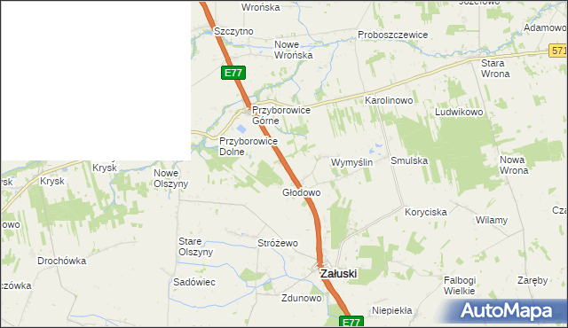 mapa Michałówek gmina Załuski, Michałówek gmina Załuski na mapie Targeo