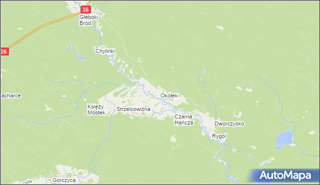 mapa Okółek, Okółek na mapie Targeo