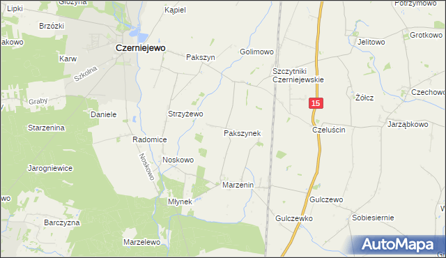 mapa Pakszynek, Pakszynek na mapie Targeo