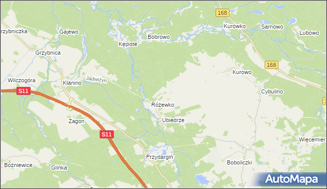 mapa Stróżany, Stróżany na mapie Targeo
