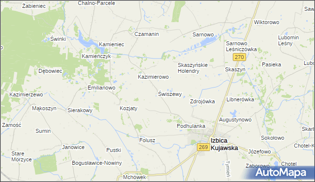mapa Świszewy, Świszewy na mapie Targeo