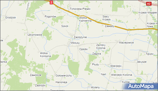 mapa Zembry, Zembry na mapie Targeo