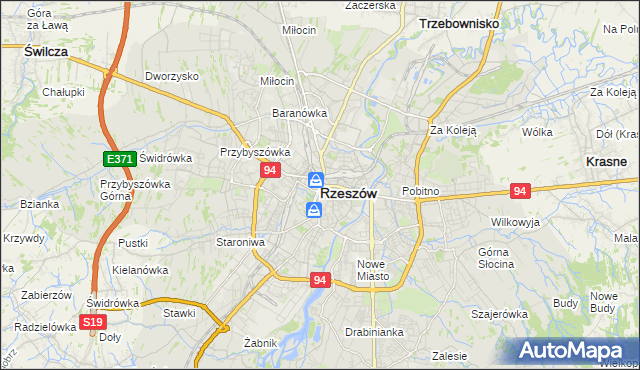 mapa Rzeszów, Rzeszów na mapie Targeo