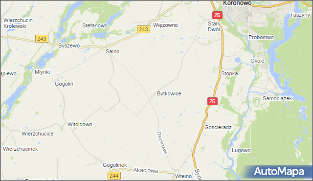 mapa Bytkowice, Bytkowice na mapie Targeo