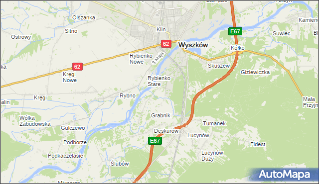 mapa Drogoszewo gmina Wyszków, Drogoszewo gmina Wyszków na mapie Targeo