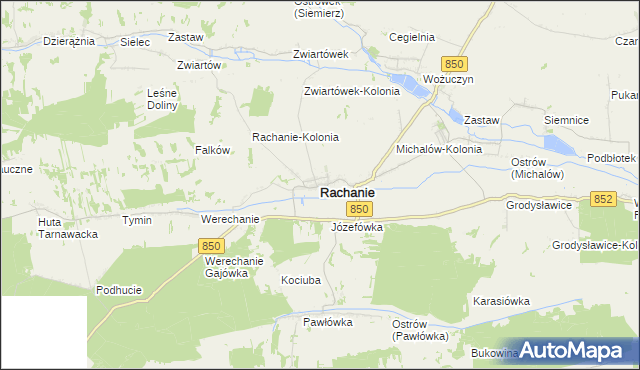 mapa Rachanie, Rachanie na mapie Targeo