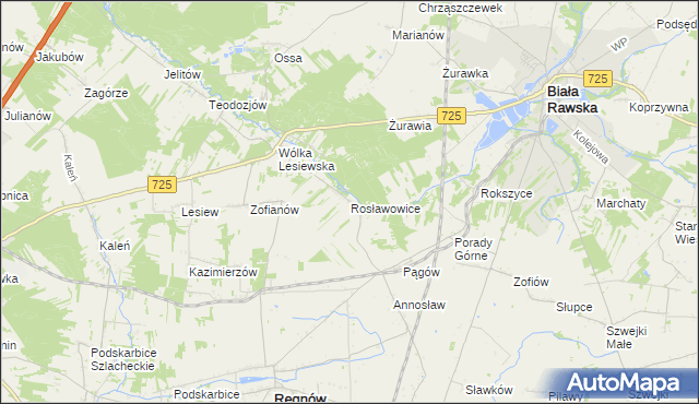 mapa Rosławowice, Rosławowice na mapie Targeo