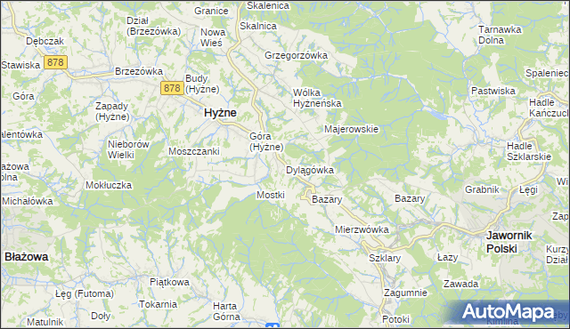 mapa Dylągówka, Dylągówka na mapie Targeo