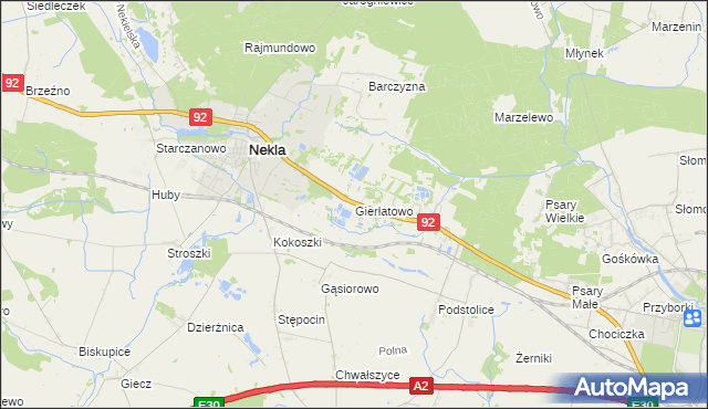 mapa Gierłatowo, Gierłatowo na mapie Targeo