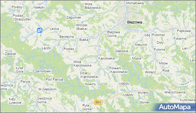mapa Kąkolówka, Kąkolówka na mapie Targeo
