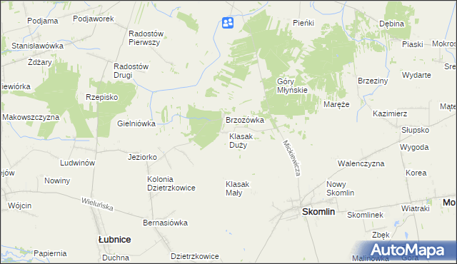 mapa Klasak Duży, Klasak Duży na mapie Targeo