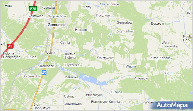 mapa Kocierzowy, Kocierzowy na mapie Targeo