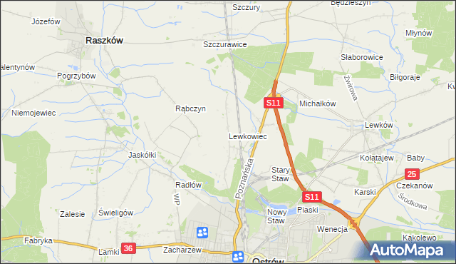 mapa Lewkowiec, Lewkowiec na mapie Targeo