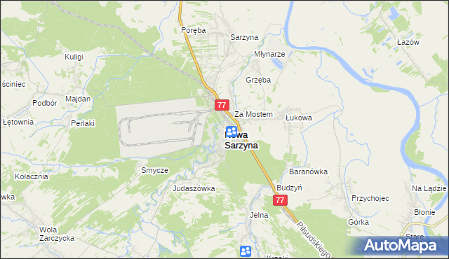 mapa Nowa Sarzyna, Nowa Sarzyna na mapie Targeo