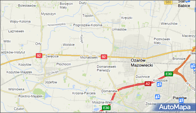 mapa Ołtarzew, Ołtarzew na mapie Targeo