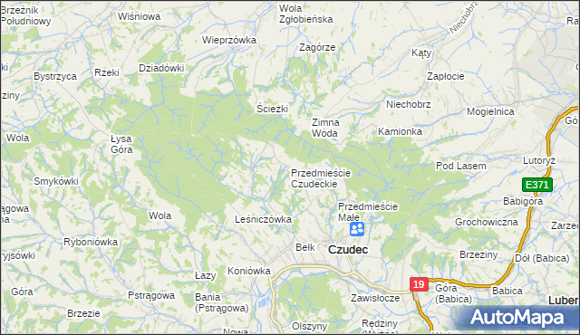 mapa Przedmieście Czudeckie, Przedmieście Czudeckie na mapie Targeo