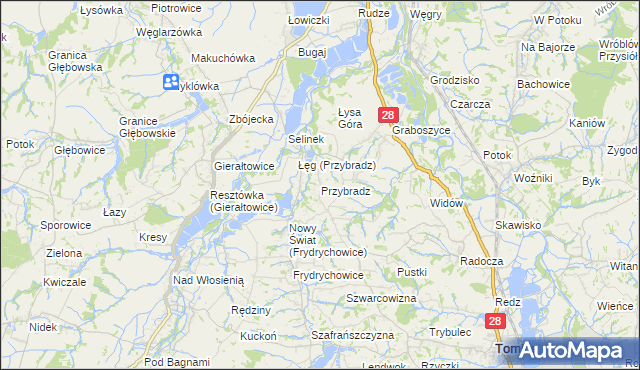 mapa Przybradz, Przybradz na mapie Targeo