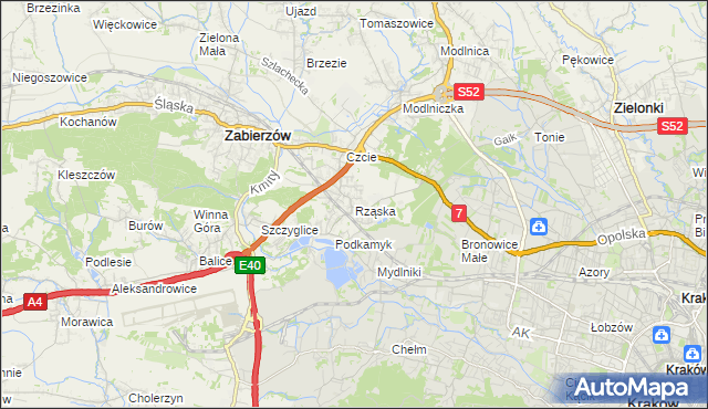 mapa Rząska, Rząska na mapie Targeo