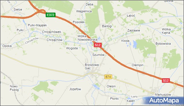 mapa Szumów, Szumów na mapie Targeo