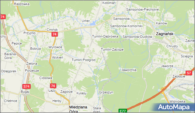 mapa Tumlin-Węgle, Tumlin-Węgle na mapie Targeo