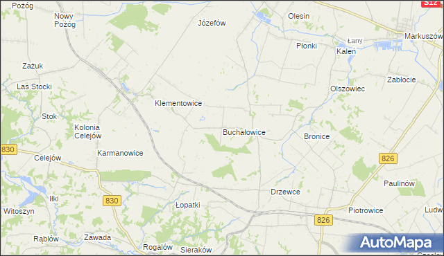 mapa Buchałowice, Buchałowice na mapie Targeo