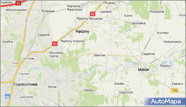 mapa Jaskrów, Jaskrów na mapie Targeo
