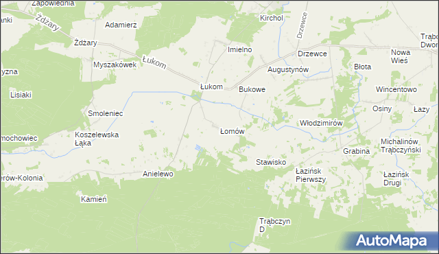 mapa Łomów, Łomów na mapie Targeo