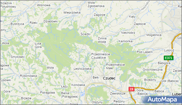 mapa Przedmieście Czudeckie, Przedmieście Czudeckie na mapie Targeo