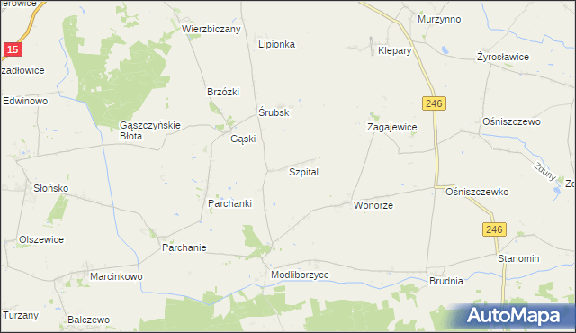 mapa Szpital, Szpital na mapie Targeo