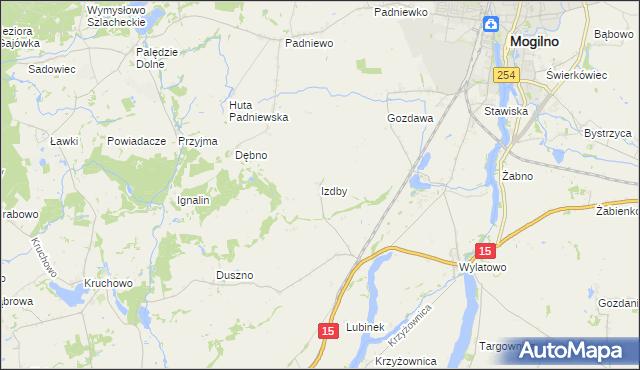 mapa Izdby, Izdby na mapie Targeo