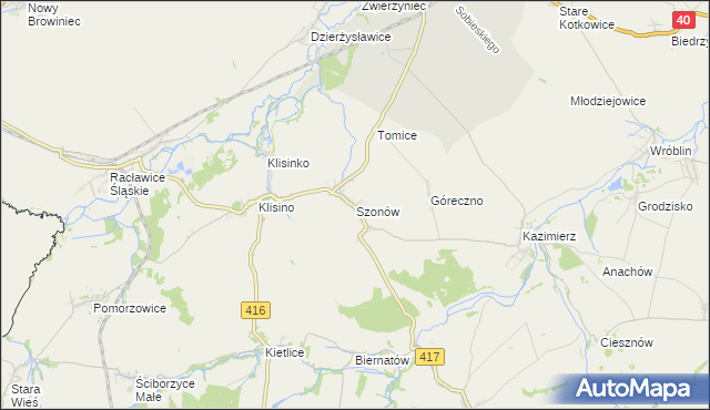 mapa Szonów, Szonów na mapie Targeo
