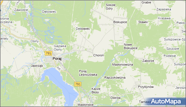 mapa Choroń, Choroń na mapie Targeo