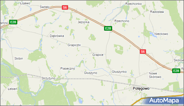 mapa Grapice, Grapice na mapie Targeo