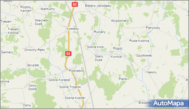mapa Stany Duże, Stany Duże na mapie Targeo