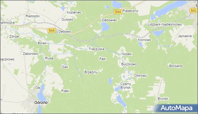 mapa Falk, Falk na mapie Targeo