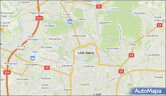 mapa Radogoszcz gmina Łódź, Radogoszcz gmina Łódź na mapie Targeo