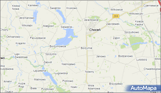 mapa Borzymie, Borzymie na mapie Targeo