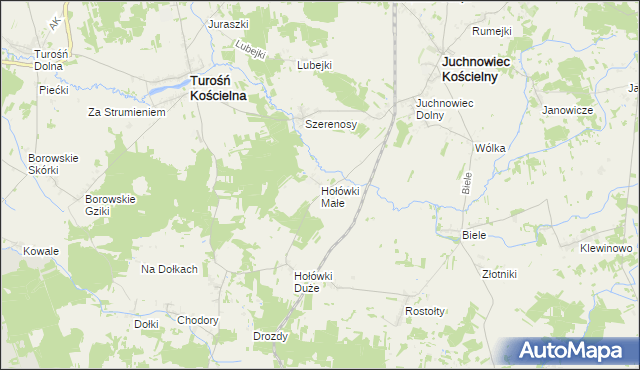 mapa Hołówki Małe, Hołówki Małe na mapie Targeo