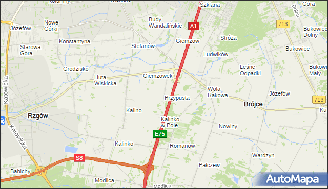 mapa Przypusta, Przypusta na mapie Targeo