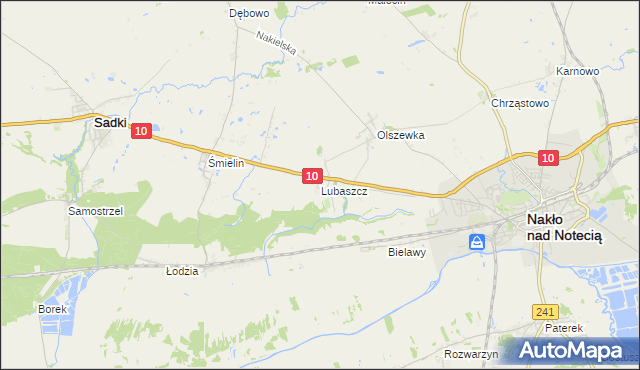 mapa Lubaszcz, Lubaszcz na mapie Targeo