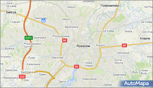 mapa Rzeszów, Rzeszów na mapie Targeo