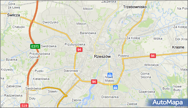 mapa Rzeszów, Rzeszów na mapie Targeo