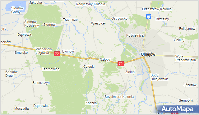 mapa Człopy, Człopy na mapie Targeo