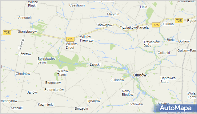 mapa Tomczyce gmina Błędów, Tomczyce gmina Błędów na mapie Targeo