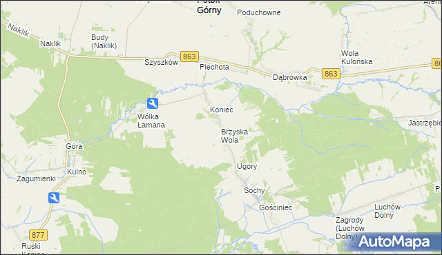 mapa Brzyska Wola, Brzyska Wola na mapie Targeo