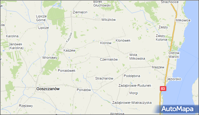 mapa Czerniaków, Czerniaków na mapie Targeo