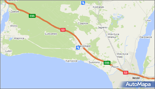 mapa Dargobądz, Dargobądz na mapie Targeo
