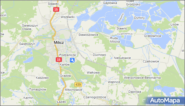 mapa Duchowo, Duchowo na mapie Targeo