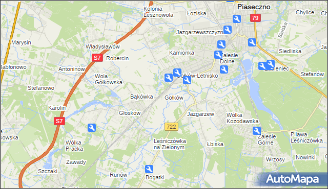 mapa Gołków, Gołków na mapie Targeo